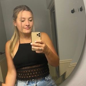 Black‎ Crochet Halter